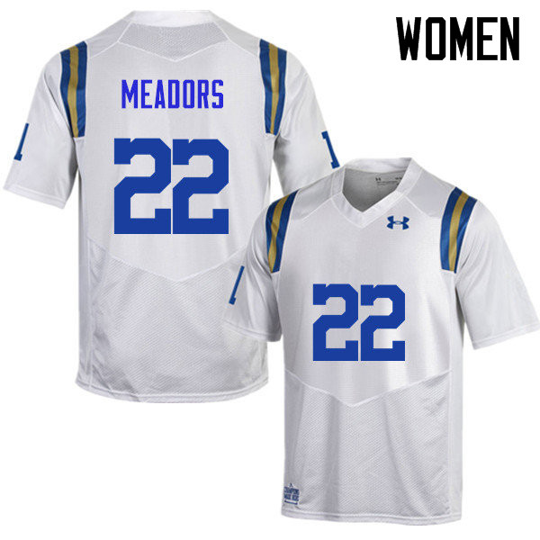 Women #22 Nate Meadors UCLA Bruins Under Armour College Football Jerseys Sale-White